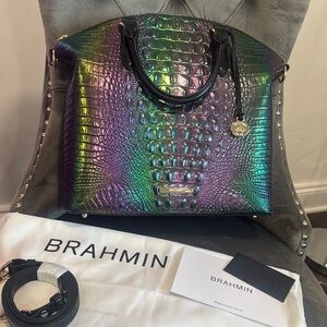 Brahmin Iridescent Crocodile Embossed Women's Bag